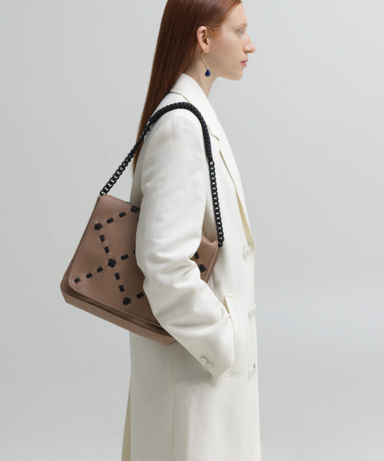 Scala Flap Bag in Mocca Smooth Leather