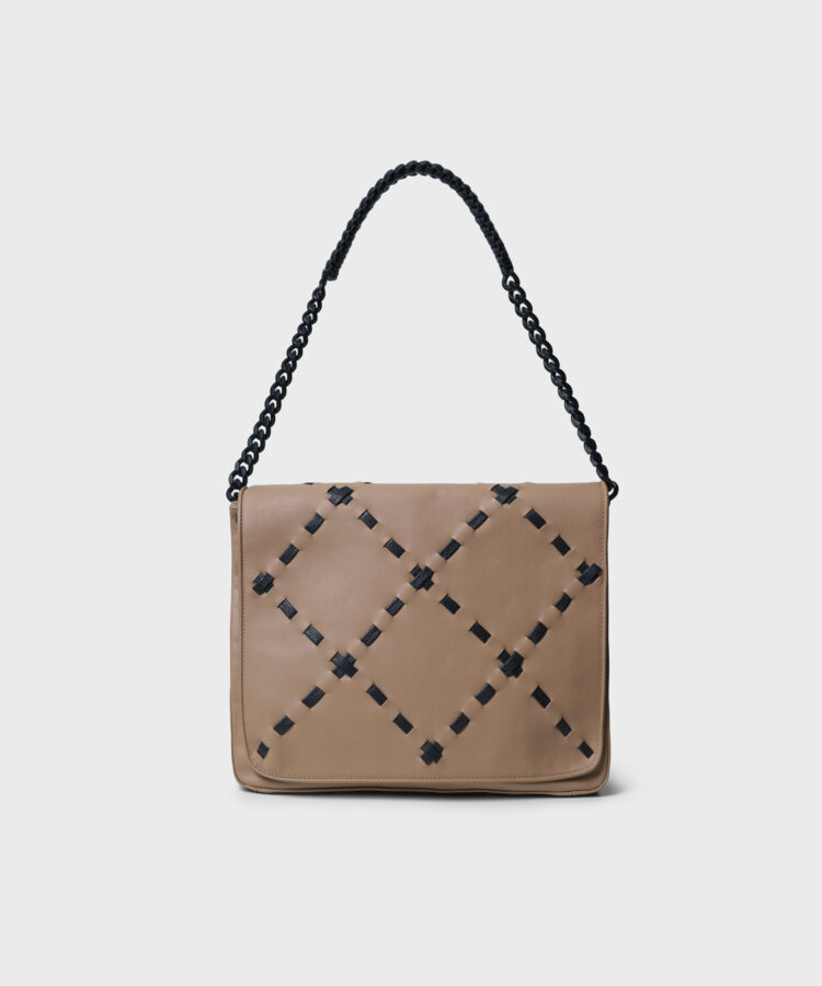 Scala Flap Bag in Mocca Smooth Leather