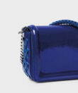 Mini Box Bag in Blue Patent Leather