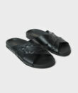 Scala Slides in Black Leather