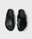 Scala Slides in Black Leather