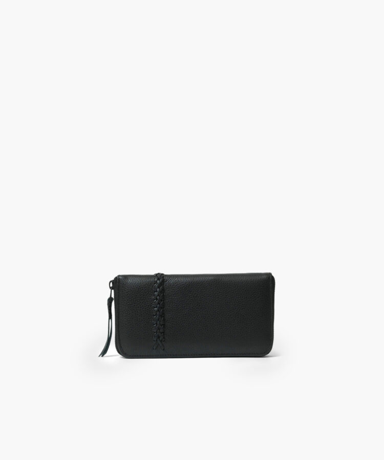 Wallet in Black Grained Leather