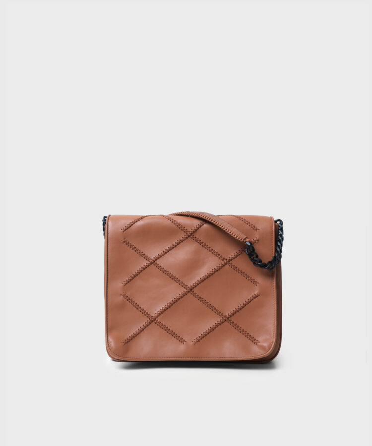 Flap Bag in Caramel Smooth Leather