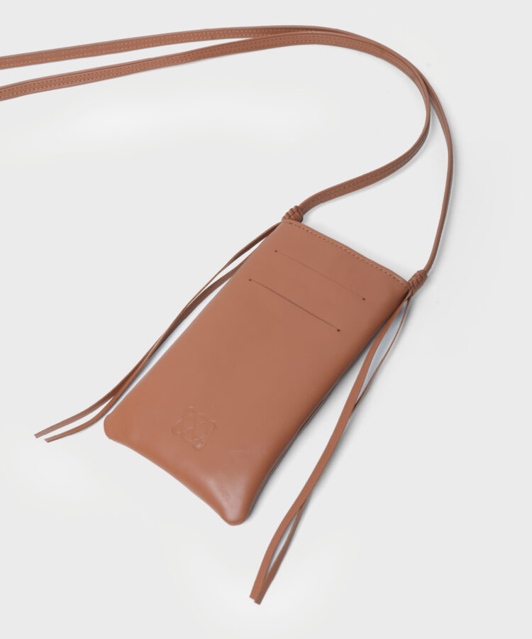 Cross Pocket Bag in Caramel Smooth Leather