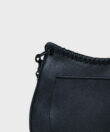 Medium Saddle Bag in Black Grained Leather