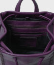 Mini Backpack in Purple Grained Leather