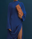Folded Clutch in Caramel Smooth Leather