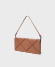 Folded Clutch in Caramel Smooth Leather