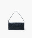 Folded Clutch in Black Smooth Leather