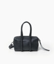 Mini Bowling in Black Grained Leather
