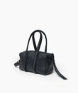 Mini Bowling in Black Grained Leather