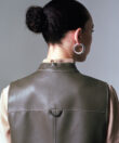 Gilet in Khaki Leather