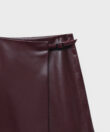 Wrap Skirt in Red Leather