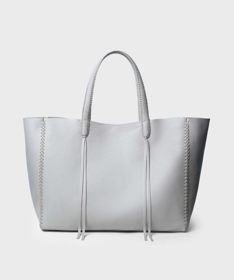 Tote in Oat Grained Leather
