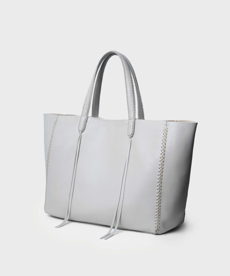 Tote in Oat Grained Leather
