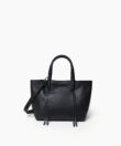Mini Tote in Black Grained Leather