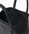 Mini Tote in Black Grained Leather