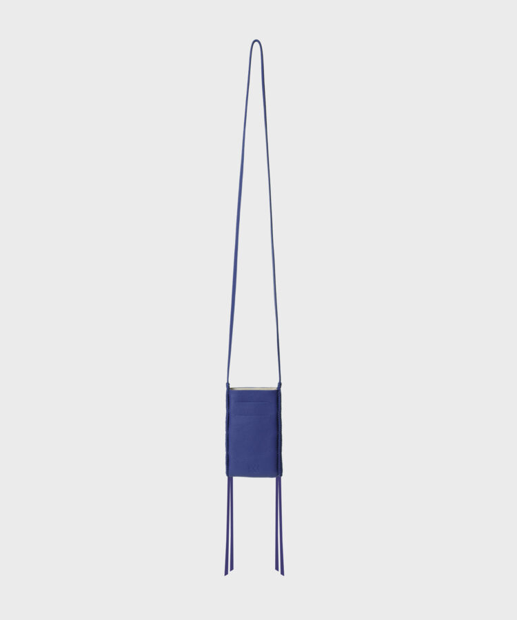 Pocket Bag in Violet Grained Leather