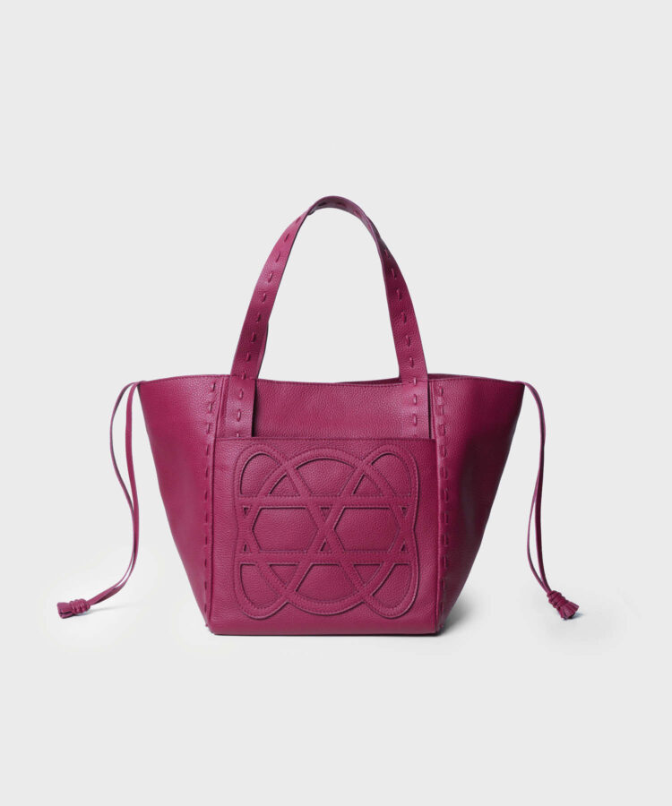 Cleo Bag in Pink Grained Leather