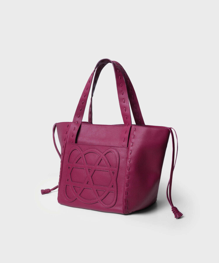 Cleo Bag in Pink Grained Leather