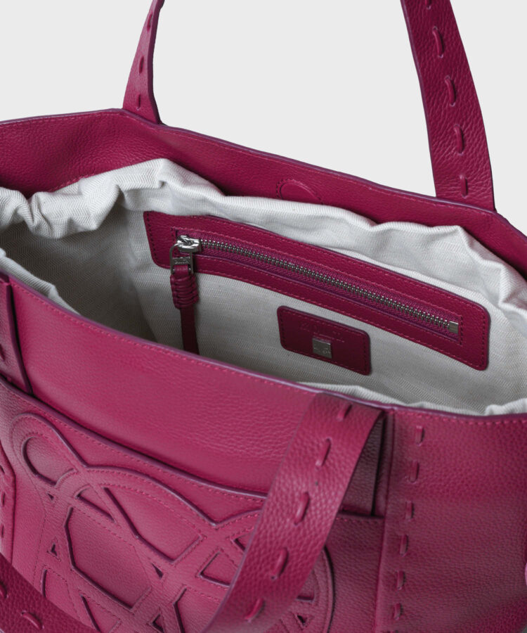 Cleo Bag in Pink Grained Leather