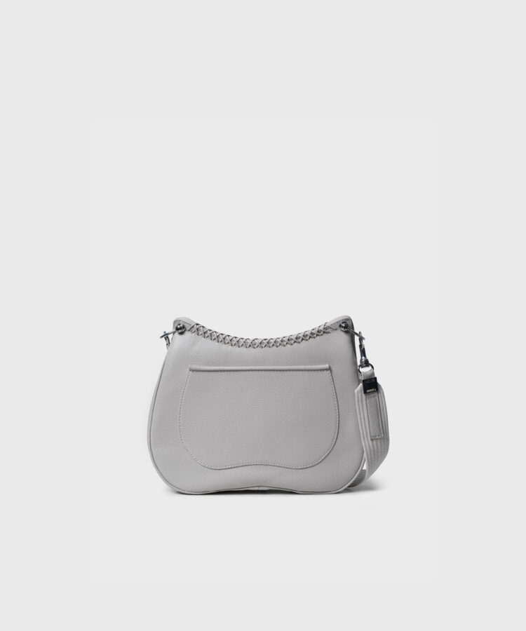 Medium Saddle Bag in Oat Grained Leather