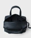 Medium Bowling in Black Grained Leather