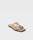 Capri Sandals in Latte Smooth Leather
