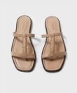 Capri Sandals in Latte Smooth Leather