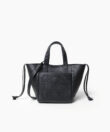 Mini Cleo Bag in Black Grained Leather