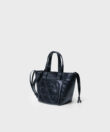 Micro Cleo Bag in Black Smooth Leather
