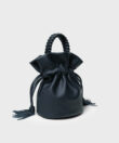 Athena Pouch in Black Smooth Leather