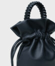 Athena Pouch in Black Smooth Leather