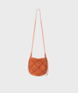 Messenger in Orange Raffia & Leather