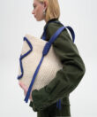 Zuri Basket Bag in Violet Leather