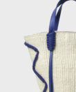 Zuri Basket Bag in Violet Leather