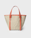 Tulip Bag in Orange Leather & Canvas