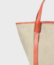 Tulip Bag in Orange Leather & Canvas