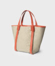 Tulip Bag in Orange Leather & Canvas