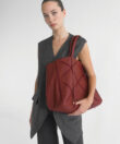 Cross Tote in Red Grained Leather