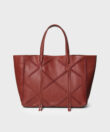 Cross Tote in Red Grained Leather