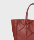 Cross Tote in Red Grained Leather