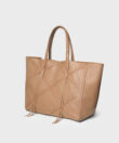 Cross Tote in Camel Grained Leather