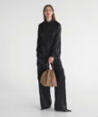 Bucket Bag in Camel Grained Leather