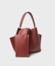 Loom Shoulder Bag in Red Grained Leather