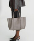 Medium Tote in Sand Grained Leather