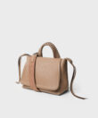 Medium Top Handle Bag in Camel Grained Leather