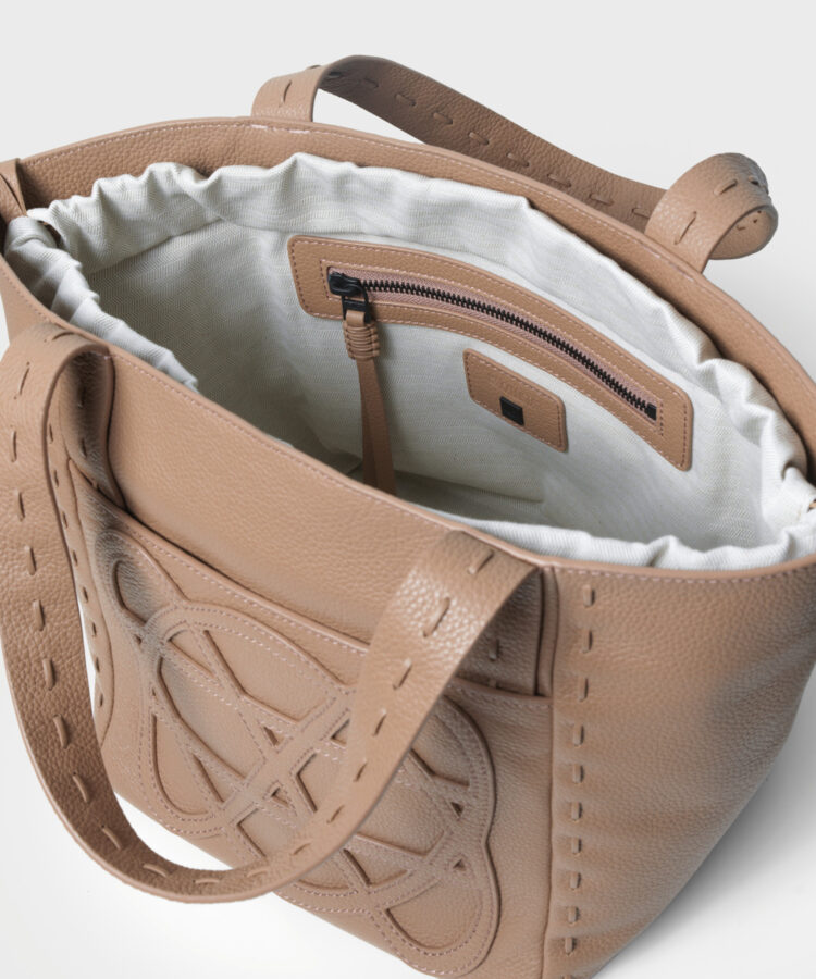 Cleo Bag in Camel Grained Leather