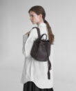 Mini Backpack in Cocoa Grained Leather