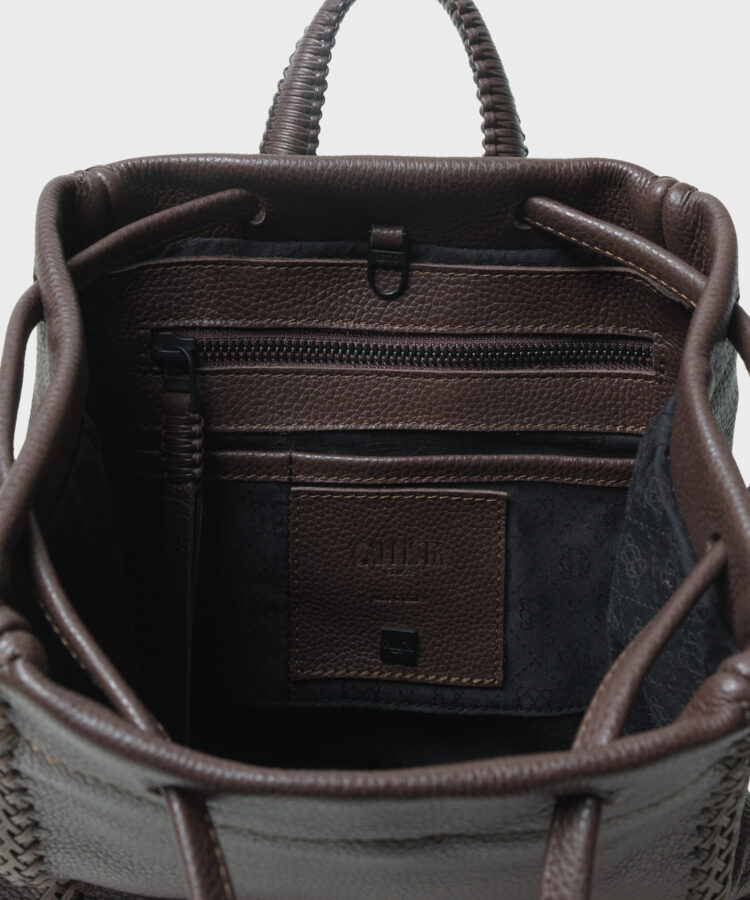 Mini Backpack in Cocoa Grained Leather
